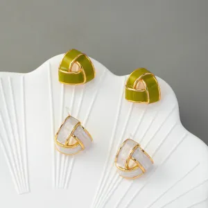 Wholesale Cross Enamel Stud Earrings