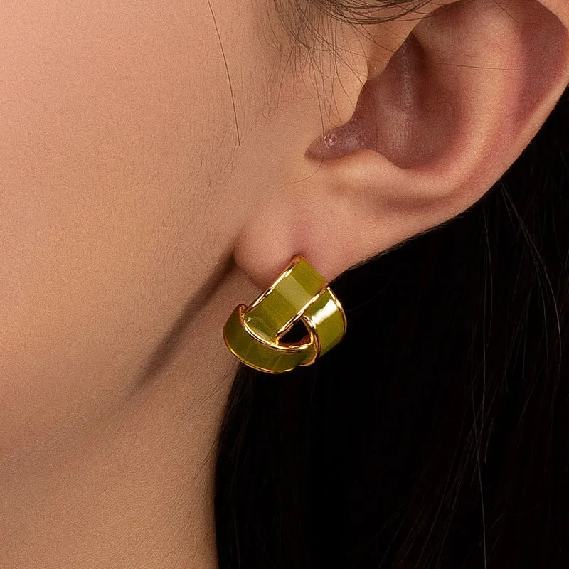 Wholesale Cross Enamel Stud Earrings