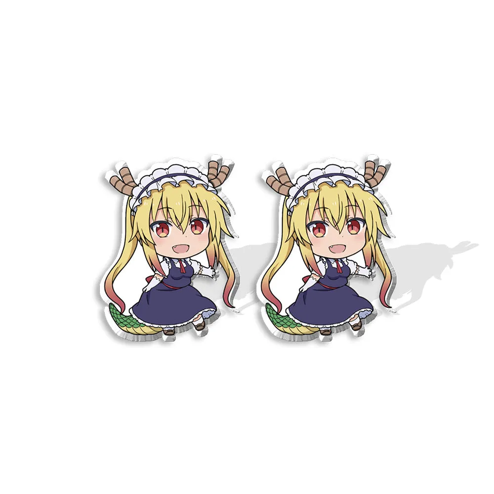 Wholesale Cute Anime Maid Heat Shrink Acrylic Handmade Resin Studs