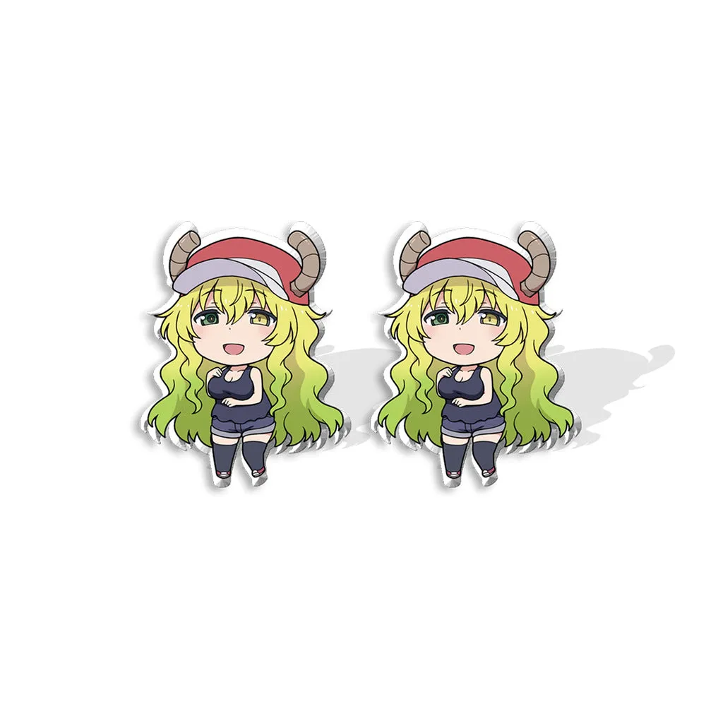 Wholesale Cute Anime Maid Heat Shrink Acrylic Handmade Resin Studs