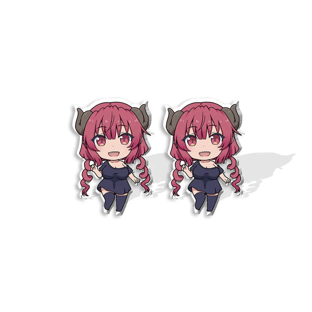 Wholesale Cute Anime Maid Heat Shrink Acrylic Handmade Resin Studs