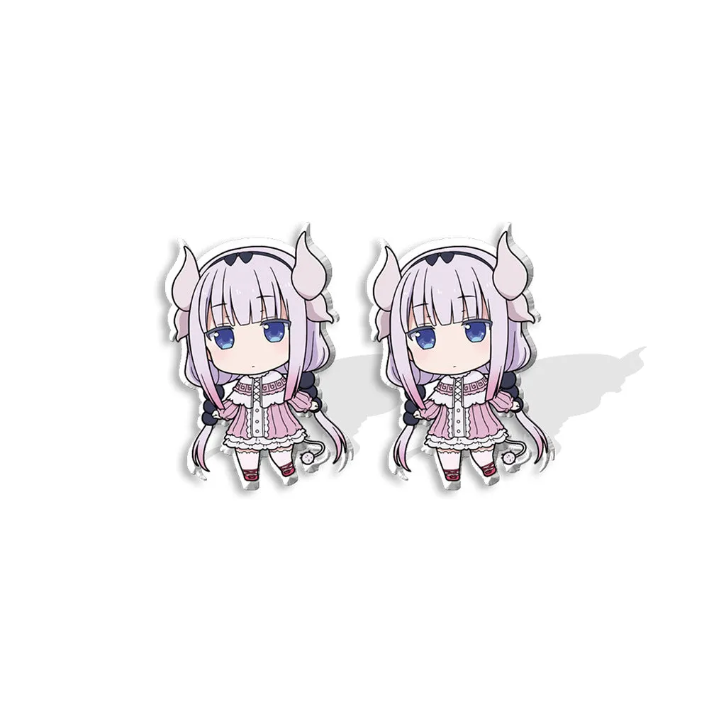 Wholesale Cute Anime Maid Heat Shrink Acrylic Handmade Resin Studs