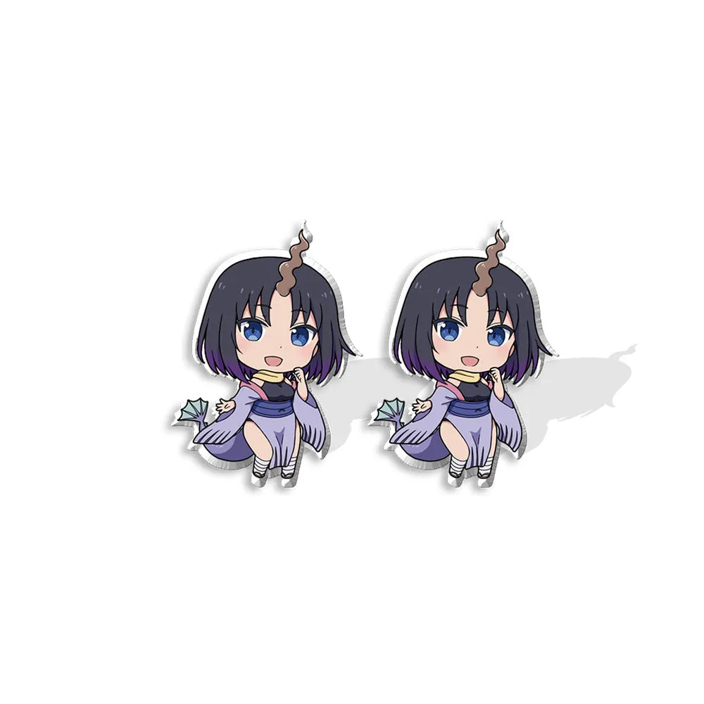 Wholesale Cute Anime Maid Heat Shrink Acrylic Handmade Resin Studs