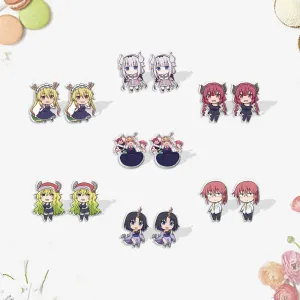 Wholesale Cute Anime Maid Heat Shrink Acrylic Handmade Resin Studs