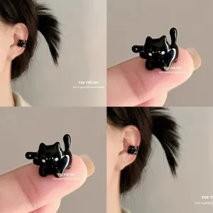 Wholesale Cute black kitten ear cuff