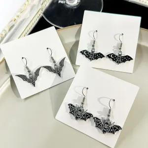 Wholesale Dark Halloween Bat Funny Animal Punk Design Earrings