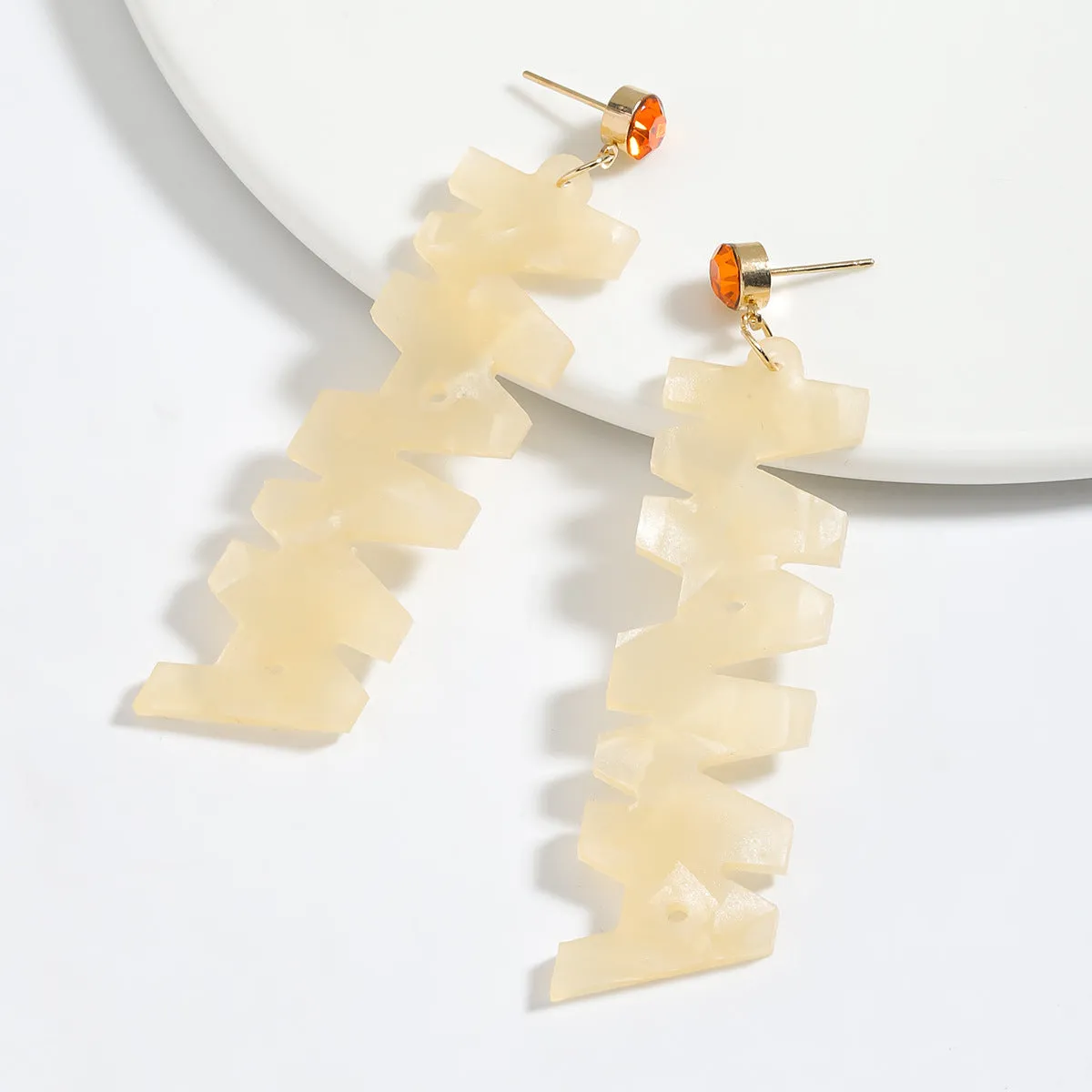 Wholesale Diamond letter link earrings
