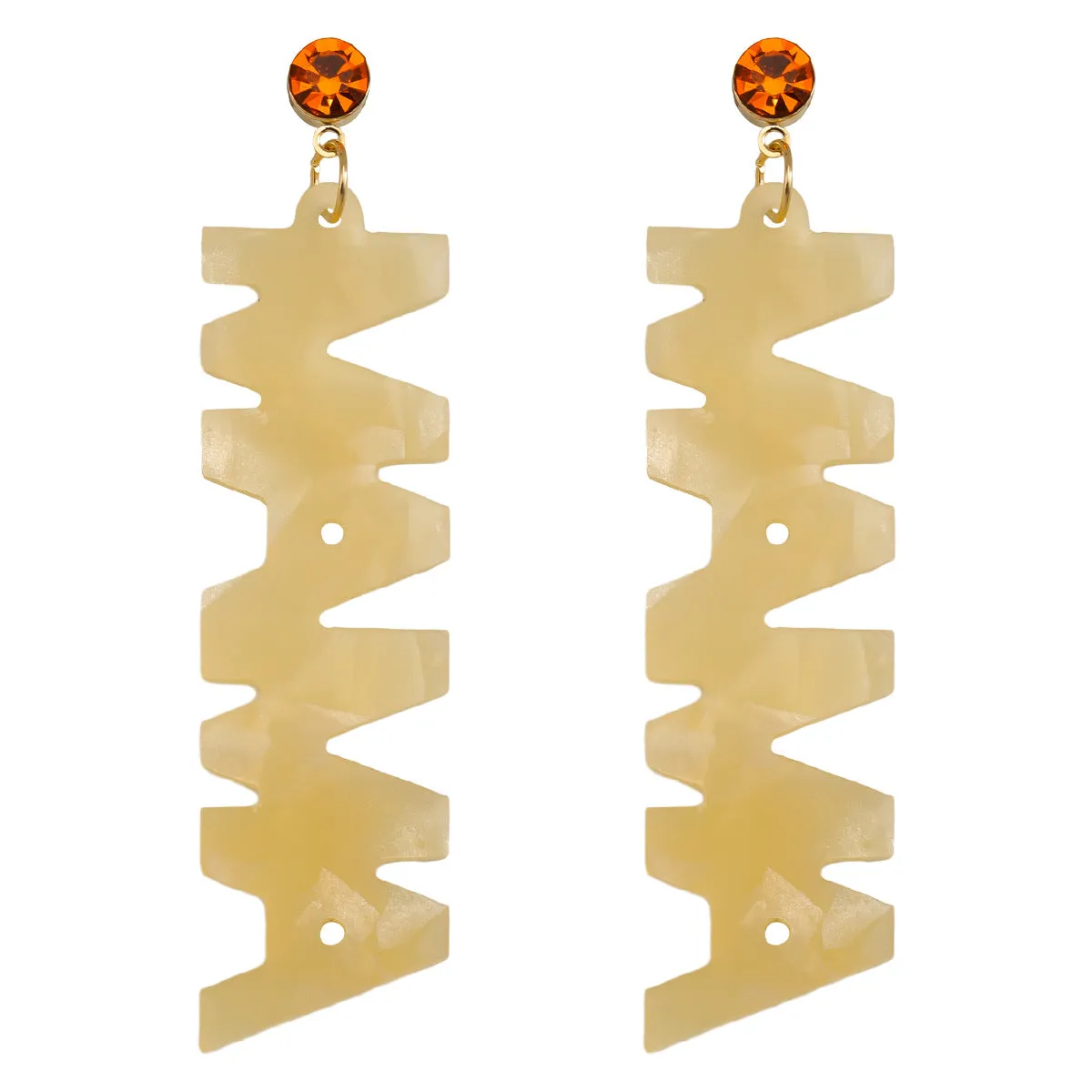 Wholesale Diamond letter link earrings
