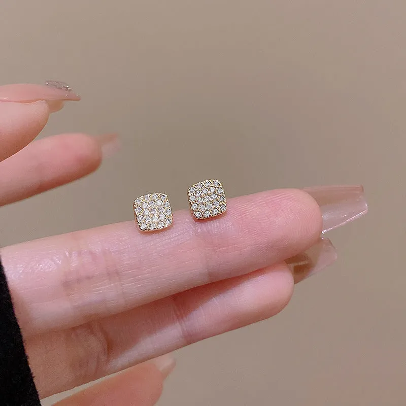 Wholesale Diamond Square Earrings and Studs