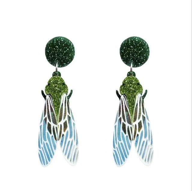 Wholesale Dinosaur Lobster Crab Goldfish Octopus Shark Frog Bee Parrot Koala Acrylic Earrings