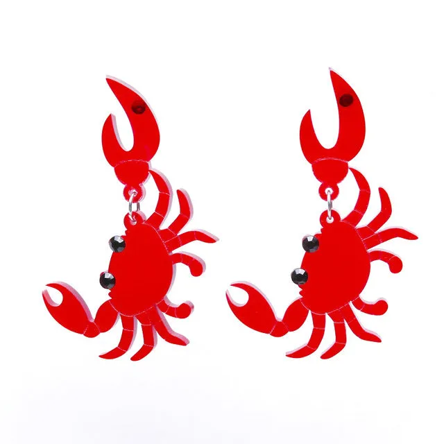 Wholesale Dinosaur Lobster Crab Goldfish Octopus Shark Frog Bee Parrot Koala Acrylic Earrings