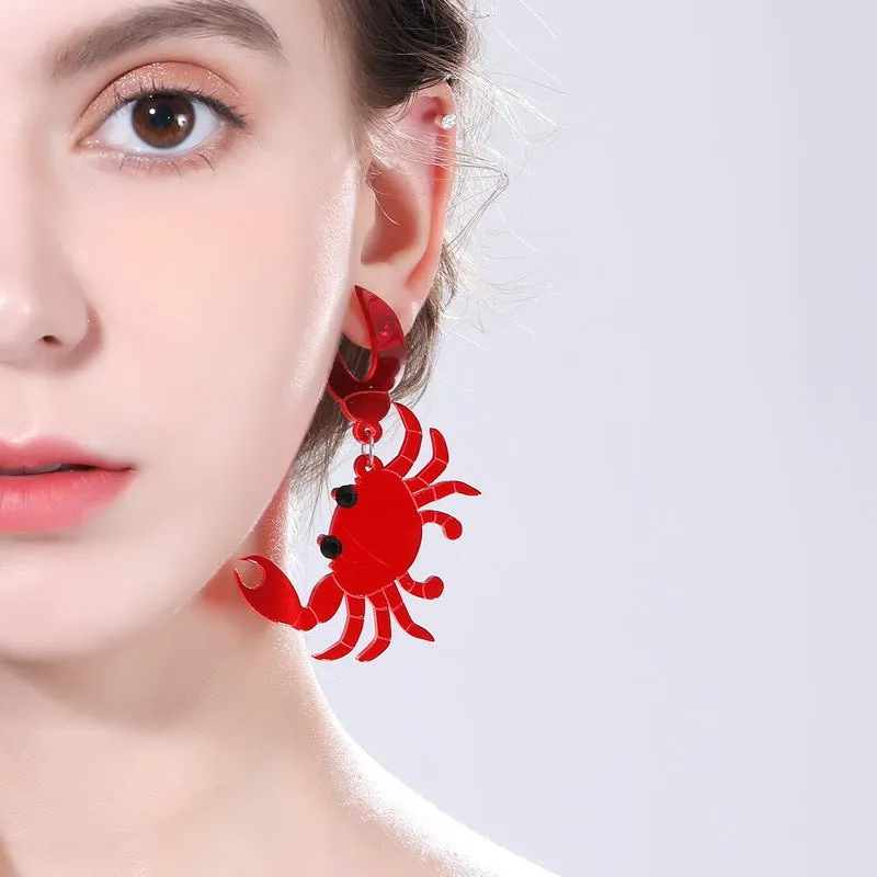 Wholesale Dinosaur Lobster Crab Goldfish Octopus Shark Frog Bee Parrot Koala Acrylic Earrings