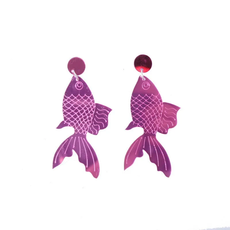 Wholesale Dinosaur Lobster Crab Goldfish Octopus Shark Frog Bee Parrot Koala Acrylic Earrings