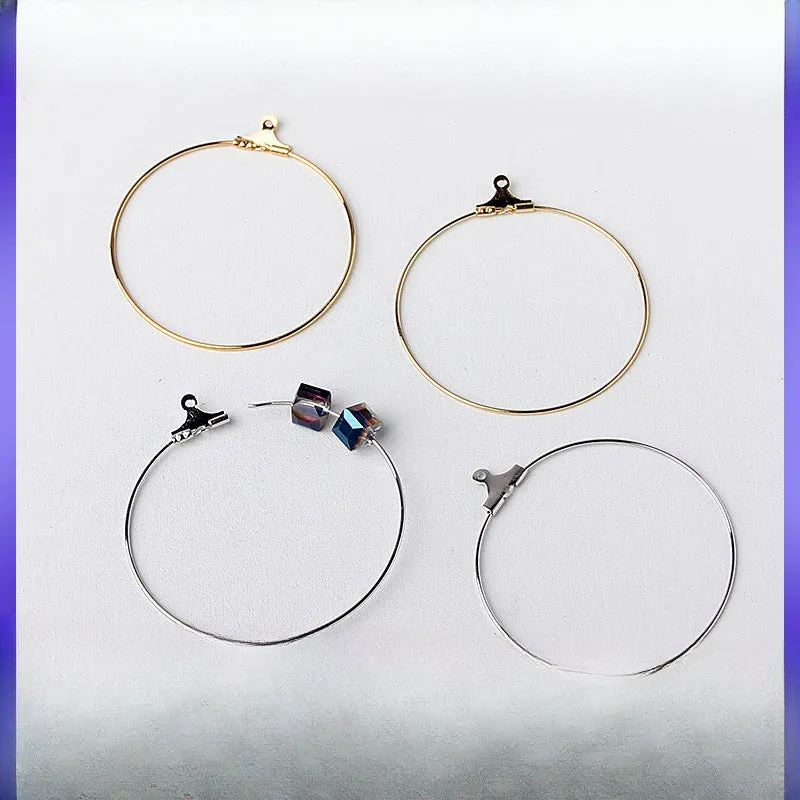 Wholesale Diy Accessories: Large Earrings, Beaded Hanging Hole Hoop Earrings