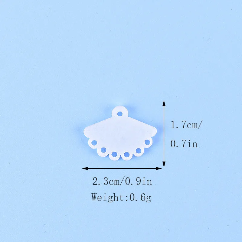 Wholesale DIY Jewelry Accessories Acetate Hollow Fan Token Hairpin Imitation Shell Earrings