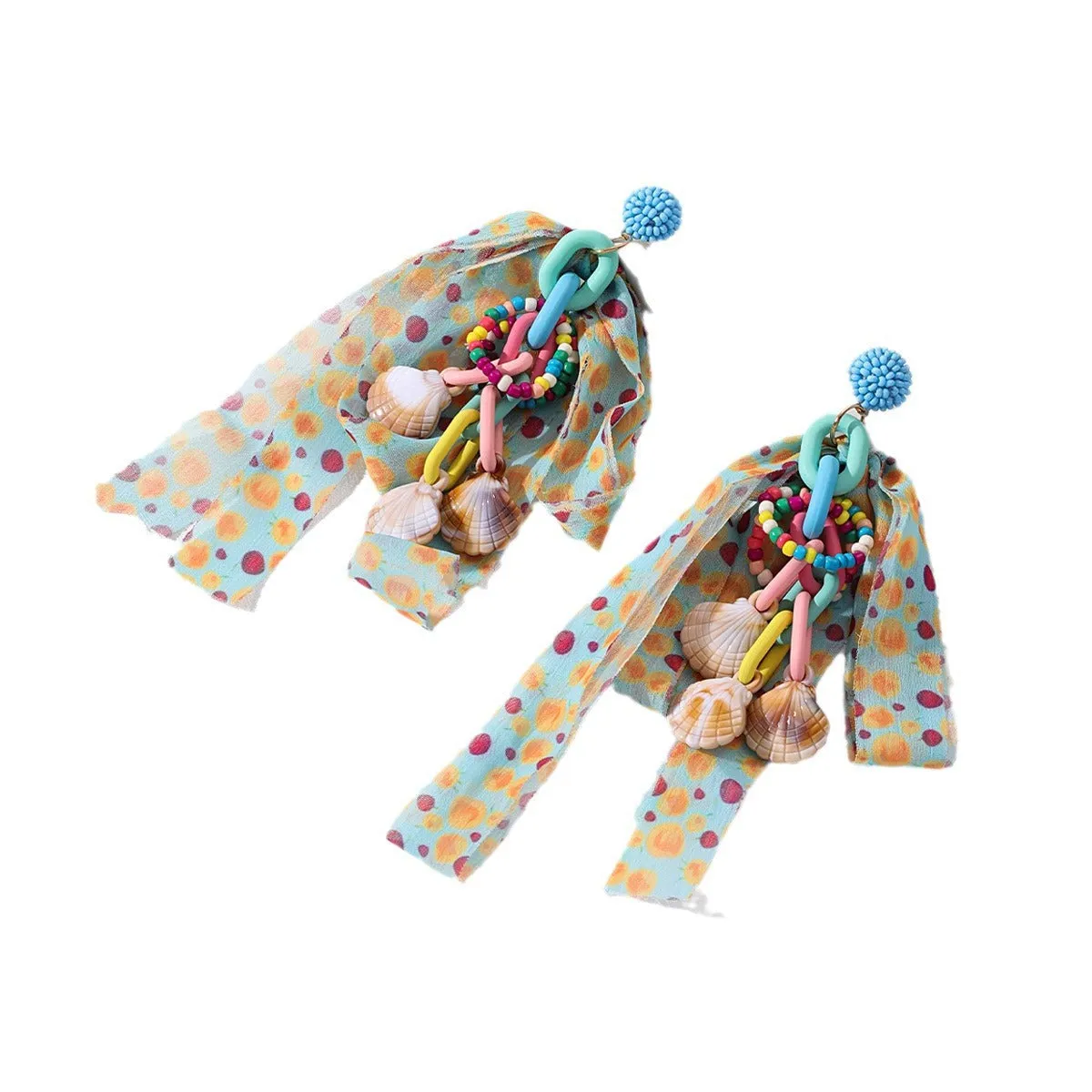 Wholesale Dopamine bow rice beads earrings sweet fashion atmosphere sense tassel earrings summer vacation wind earrings