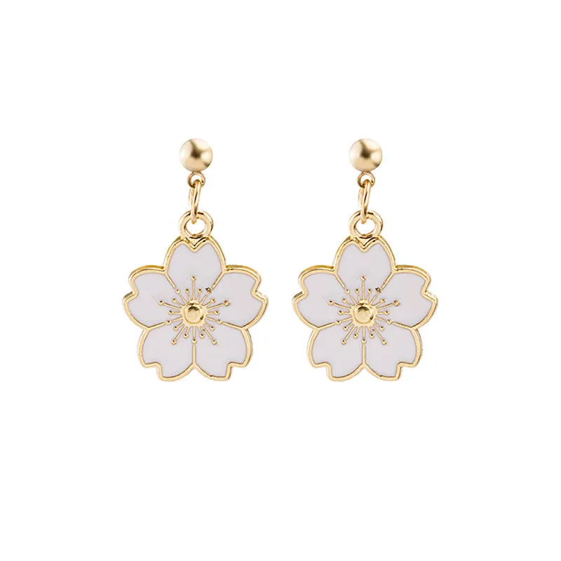 Wholesale Drip Daisy Flowers Alloy Ear Studs
