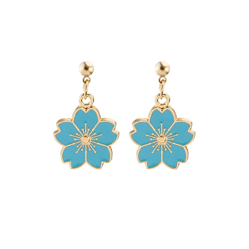 Wholesale Drip Daisy Flowers Alloy Ear Studs