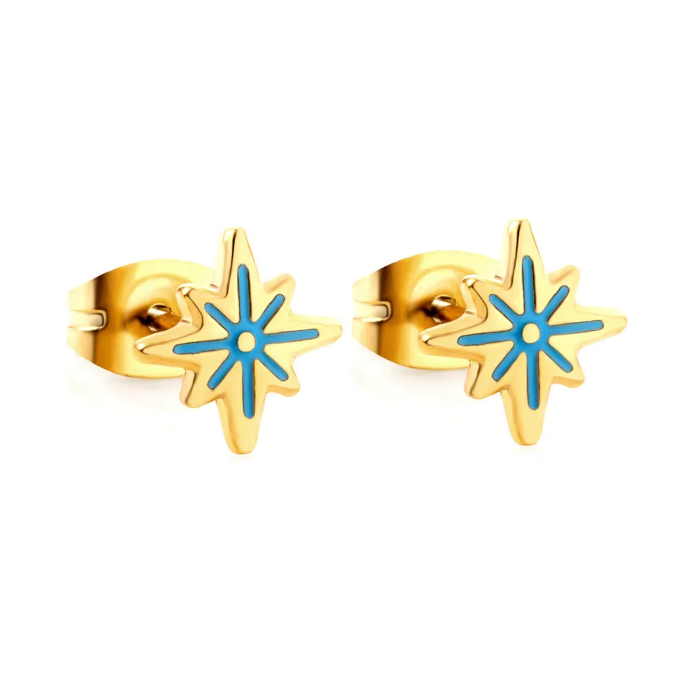 Wholesale Drip Stainless Steel Ear Studs Earrings
