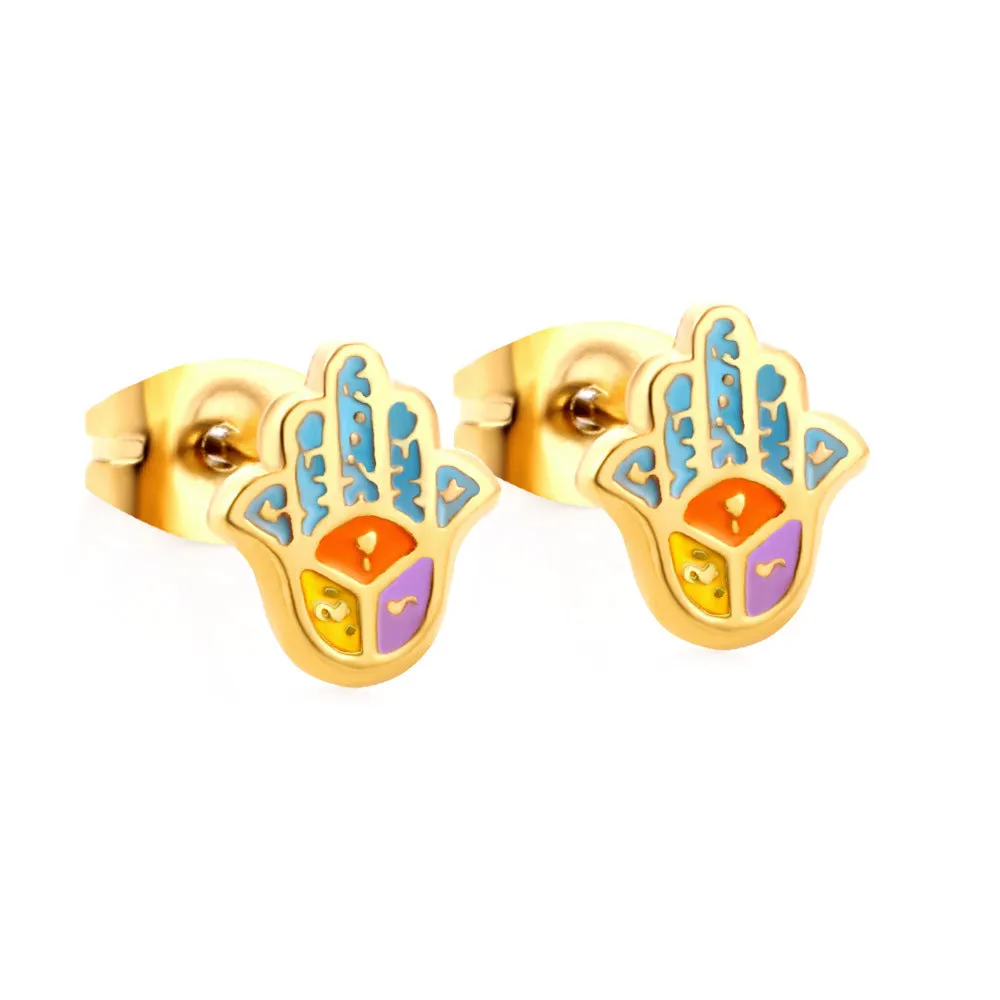 Wholesale Drip Stainless Steel Ear Studs Earrings