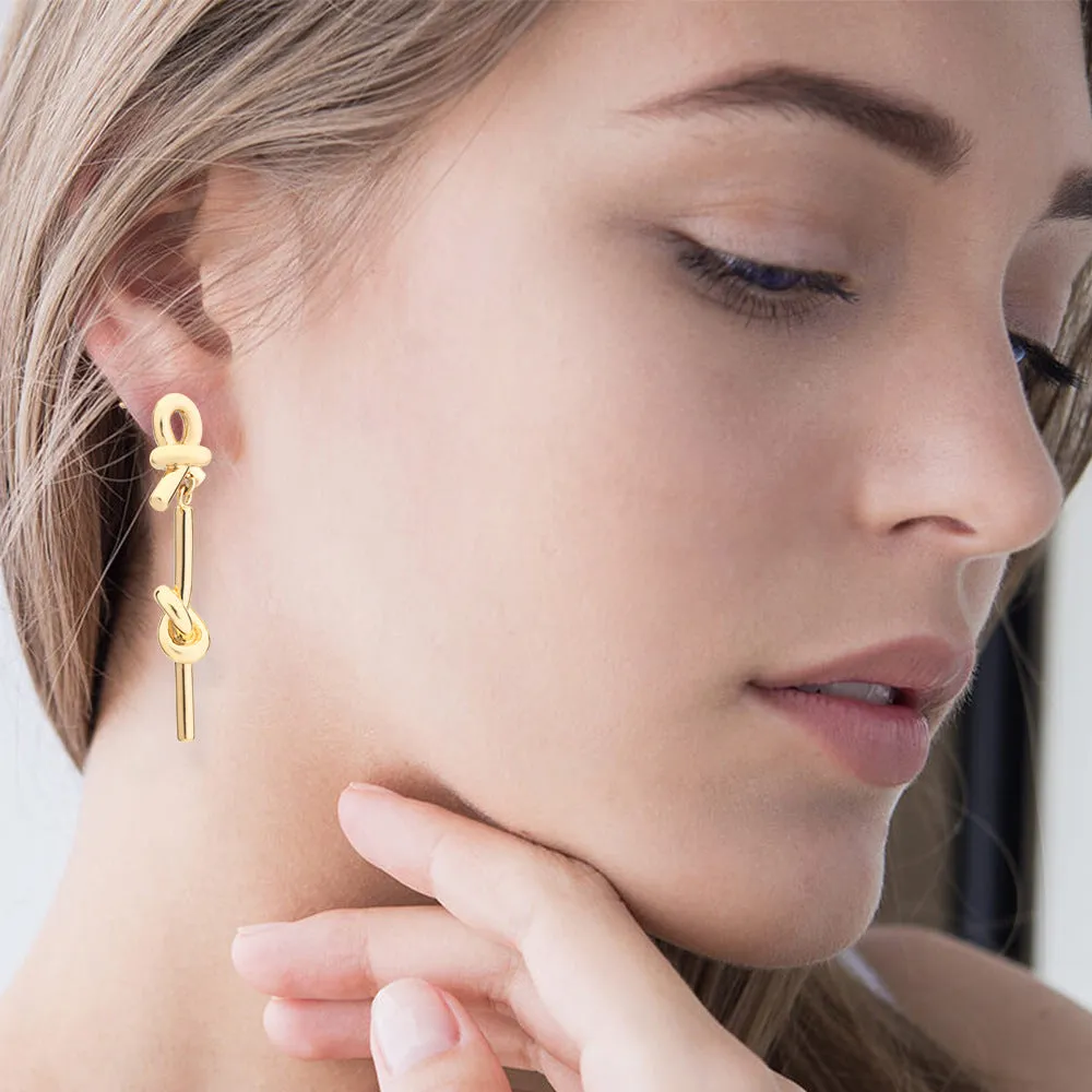 Wholesale Earrings elegant 2021 new creative knotted earrings retro valentine's day