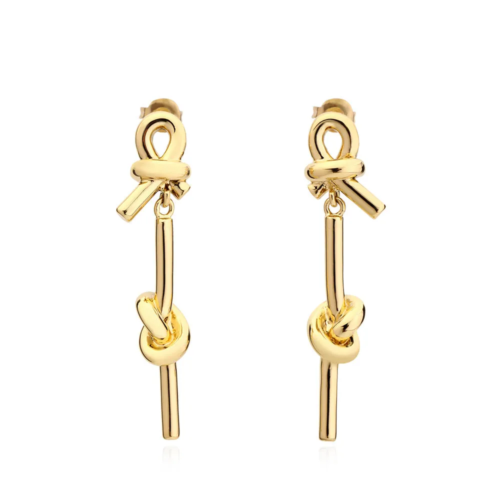 Wholesale Earrings elegant 2021 new creative knotted earrings retro valentine's day