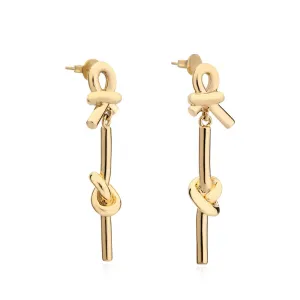 Wholesale Earrings elegant 2021 new creative knotted earrings retro valentine's day