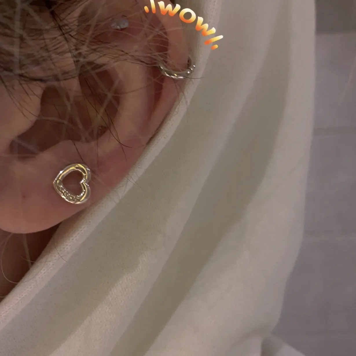 Wholesale earrings niche design hot girls trend ins Valentine's Day solid fat love earrings