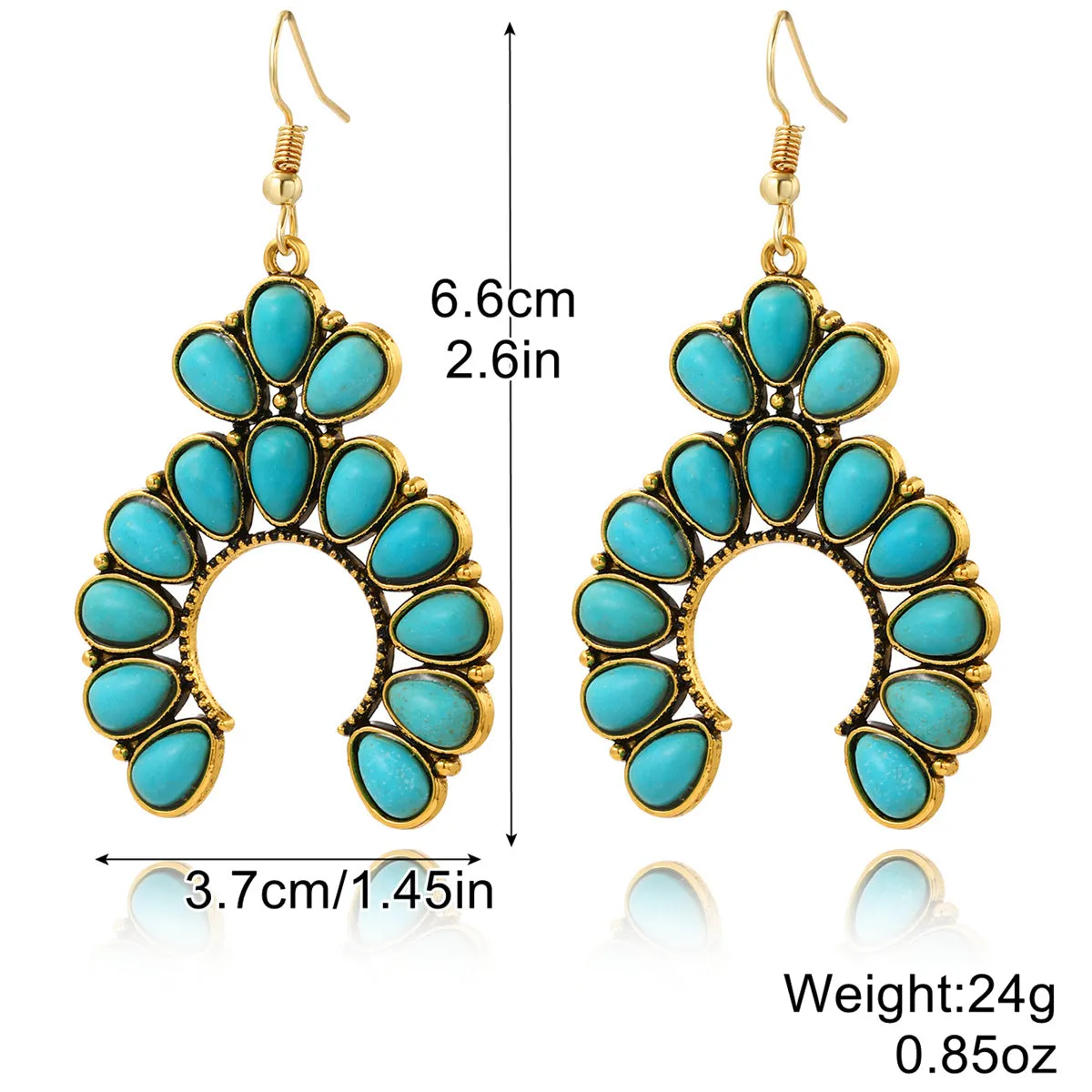 Wholesale Ethnic Turquoise Bohemian Vintage Earrings