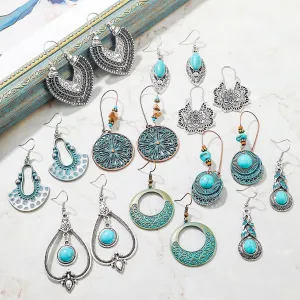 Wholesale Ethnic Turquoise Bohemian Vintage Earrings