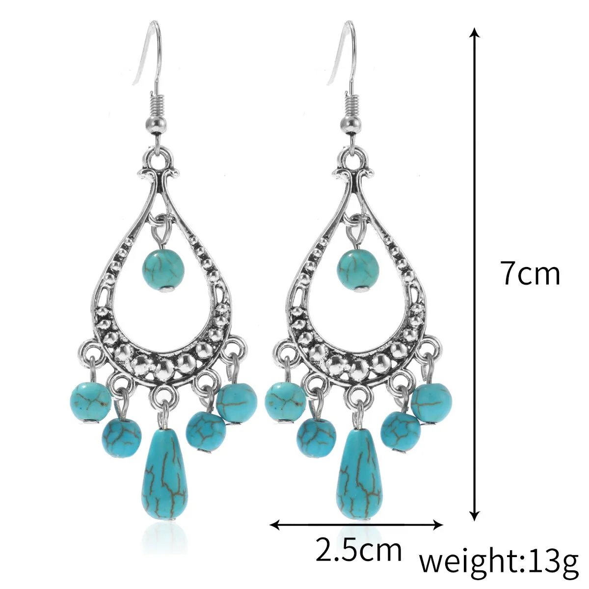 Wholesale Ethnic Turquoise Bohemian Vintage Earrings
