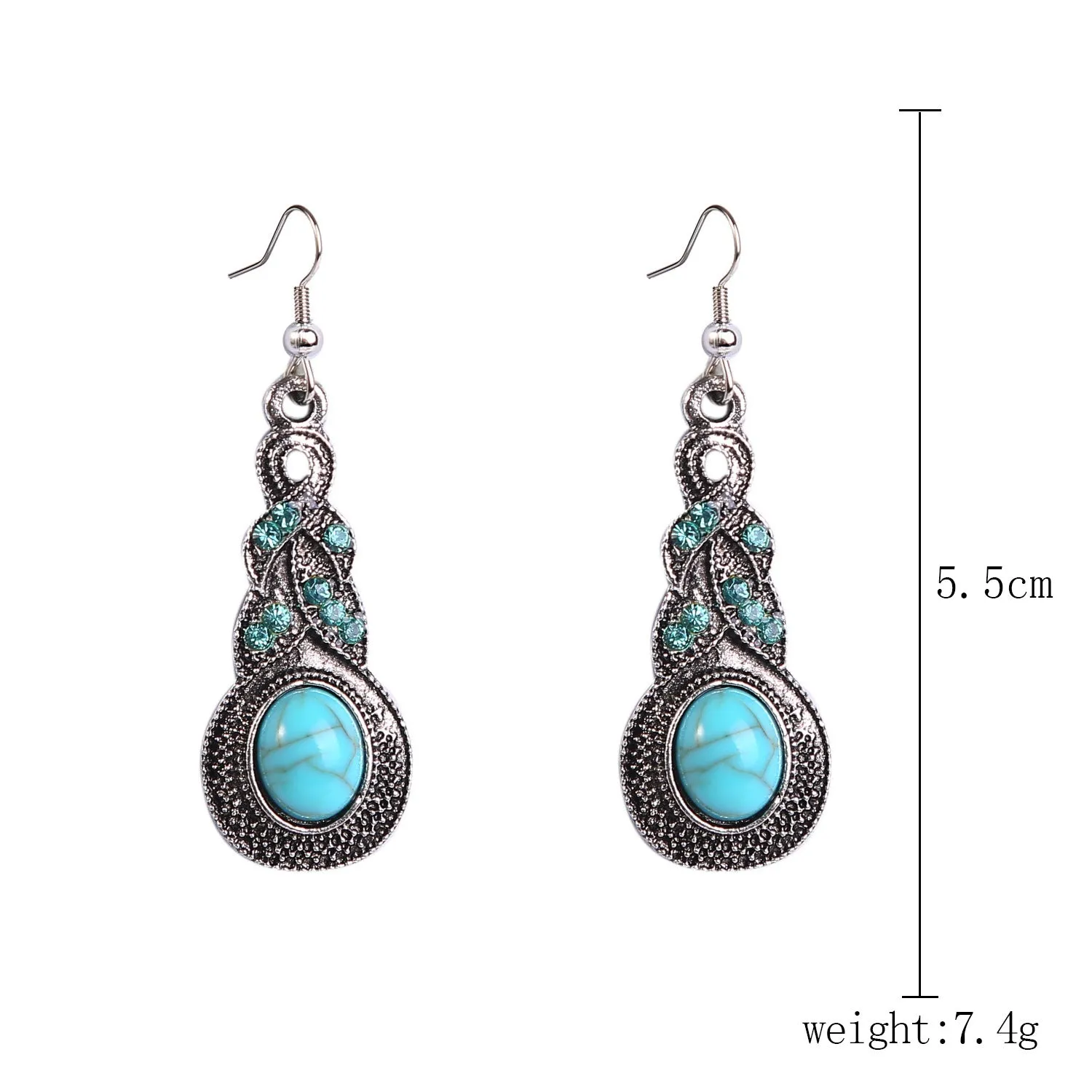 Wholesale Ethnic Turquoise Bohemian Vintage Earrings