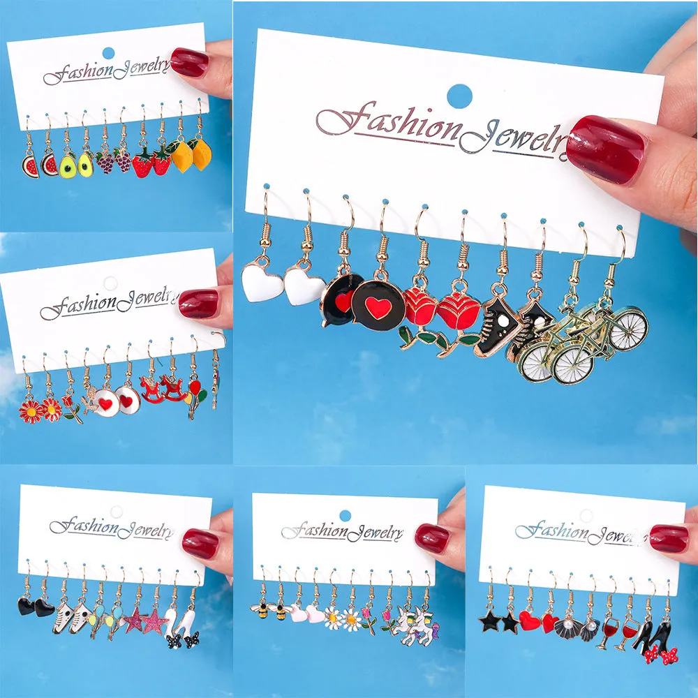 Wholesale Europe and the United States cross-border jewelry elegant fashion flower rose small daisy earrings love unicorn bee earrings