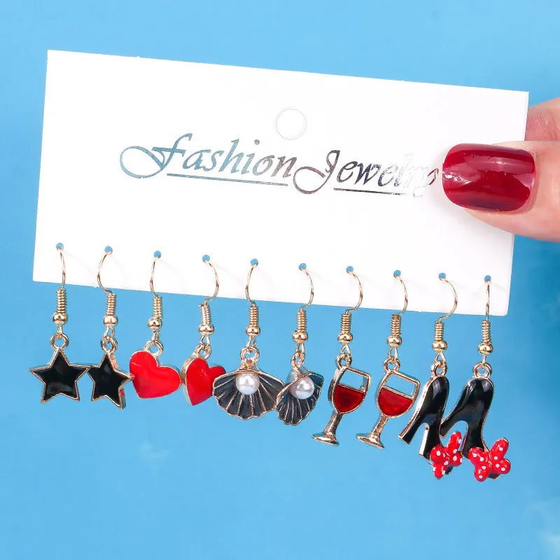 Wholesale Europe and the United States cross-border jewelry elegant fashion flower rose small daisy earrings love unicorn bee earrings
