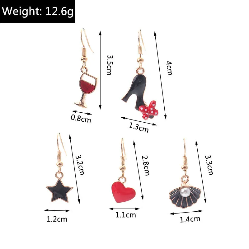 Wholesale Europe and the United States cross-border jewelry elegant fashion flower rose small daisy earrings love unicorn bee earrings