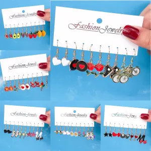 Wholesale Europe and the United States cross-border jewelry elegant fashion flower rose small daisy earrings love unicorn bee earrings