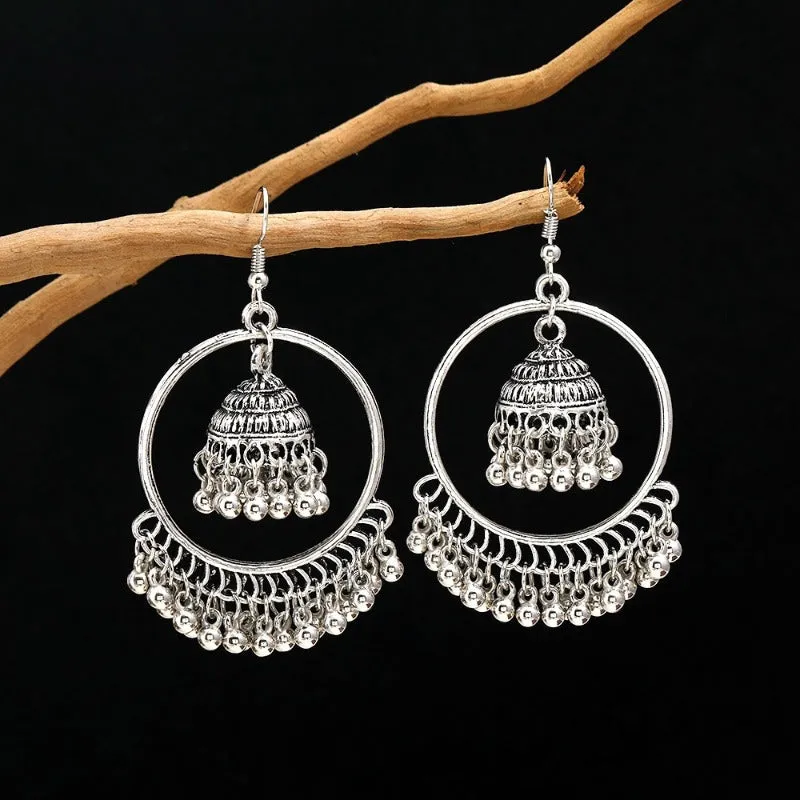 Wholesale Exaggerated Fashion Retro Personality Tassel Ethnic Style Personalized Earrings