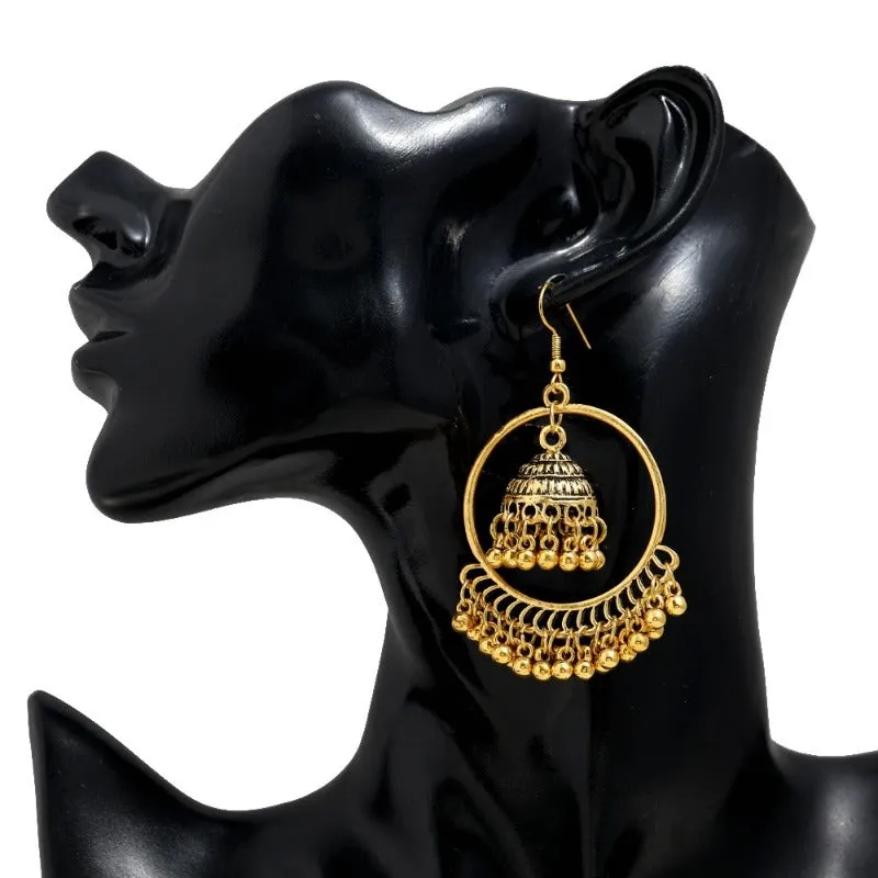Wholesale Exaggerated Fashion Retro Personality Tassel Ethnic Style Personalized Earrings