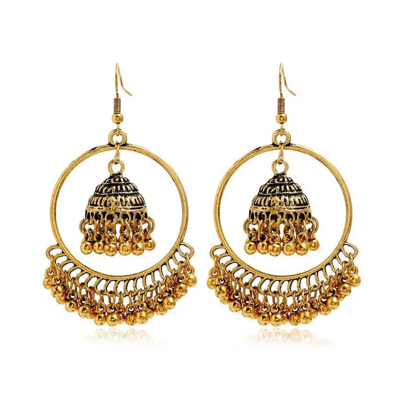 Wholesale Exaggerated Fashion Retro Personality Tassel Ethnic Style Personalized Earrings