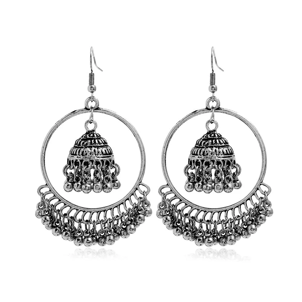 Wholesale Exaggerated Fashion Retro Personality Tassel Ethnic Style Personalized Earrings