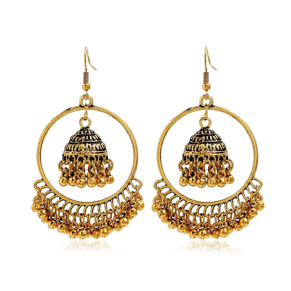 Wholesale Exaggerated Fashion Retro Personality Tassel Ethnic Style Personalized Earrings