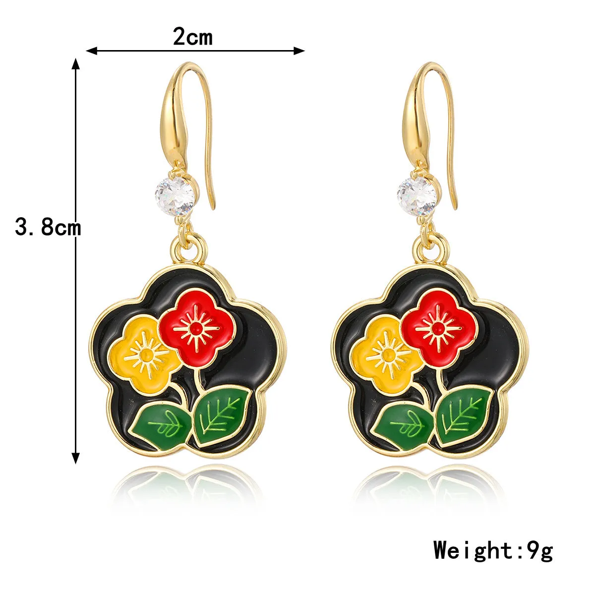 Wholesale Exaggerated Flower Rose High-end Small Fragrance Style Metal Earrings