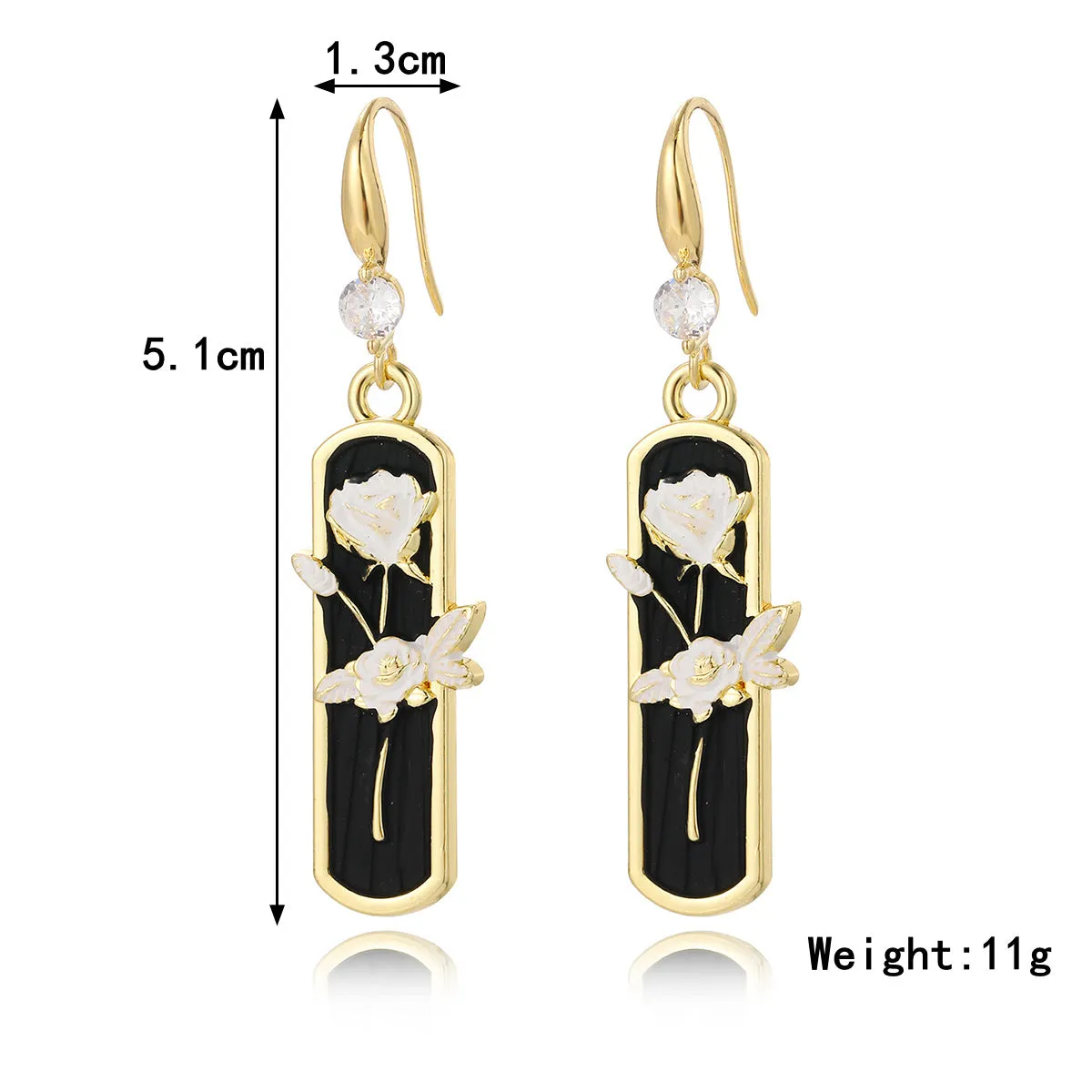 Wholesale Exaggerated Flower Rose High-end Small Fragrance Style Metal Earrings