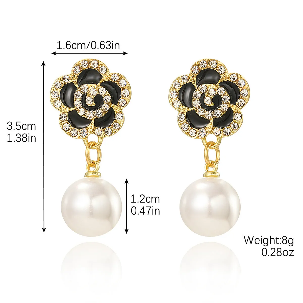 Wholesale Exaggerated Flower Rose High-end Small Fragrance Style Metal Earrings