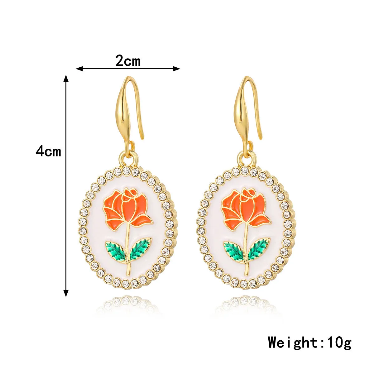 Wholesale Exaggerated Flower Rose High-end Small Fragrance Style Metal Earrings