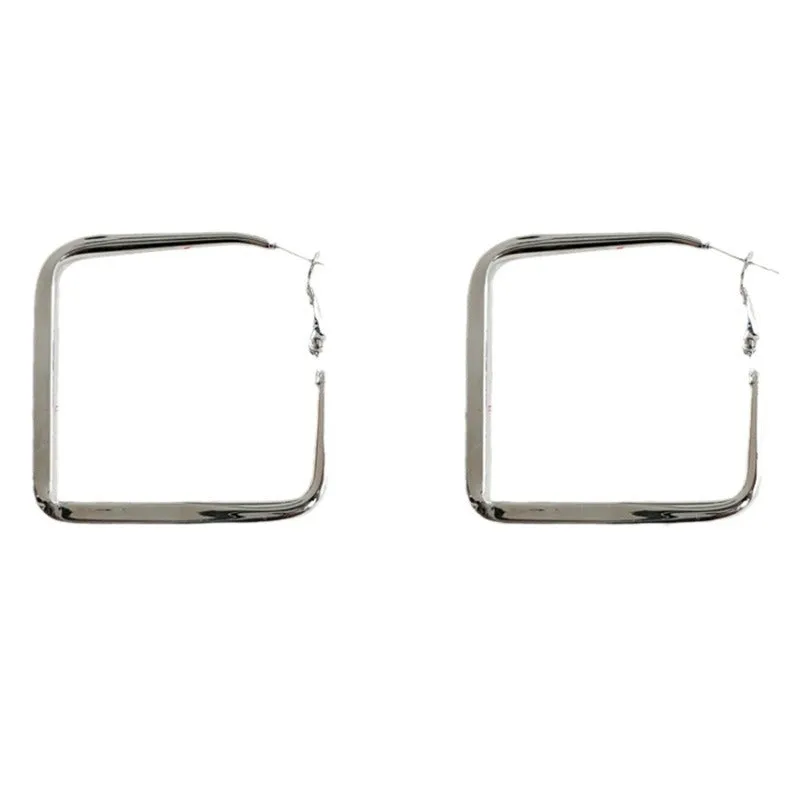 Wholesale Exaggerated glossy metal circle earrings