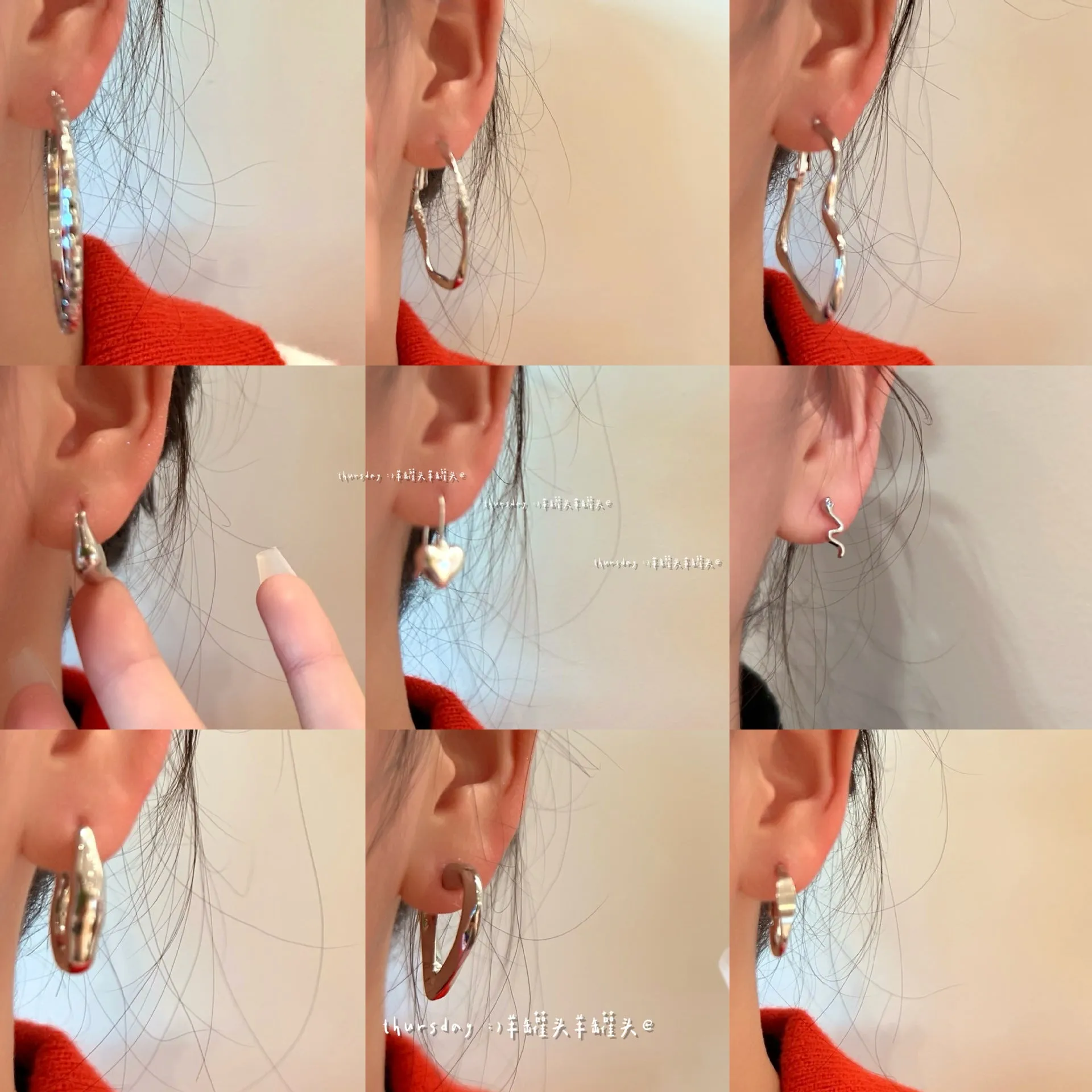Wholesale Exaggerated glossy metal circle earrings