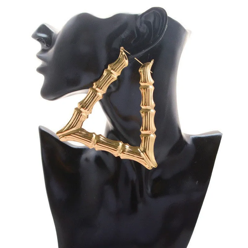 Wholesale Exaggerated Gold Hoop Drop Earrings