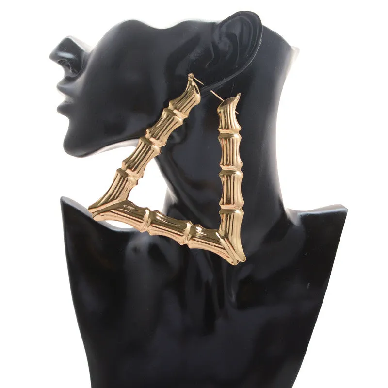 Wholesale Exaggerated Gold Hoop Drop Earrings