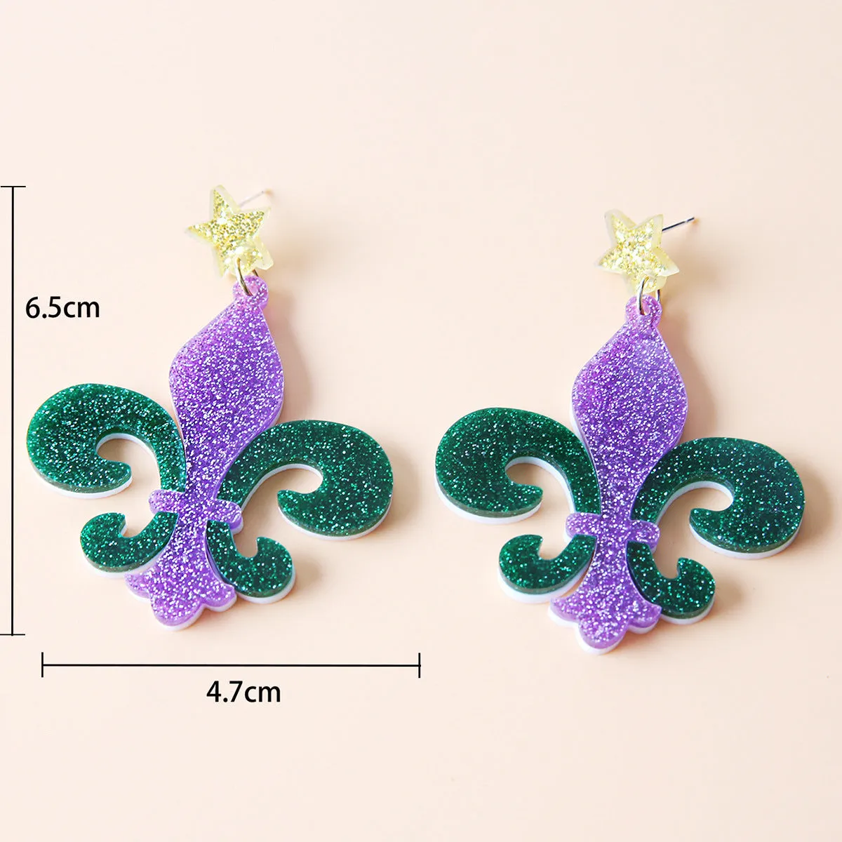Wholesale Exaggerated three-color carnival lobster clown hat mask earrings